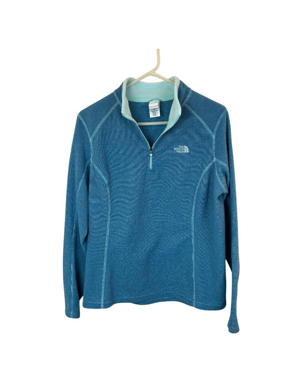 The North Face Polartec Thermal Pro Quarter-Zip Pullover Jacket Womens Large Blu